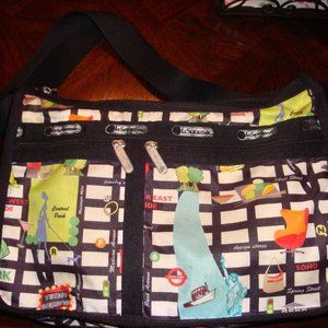 LeSportsac Deluxe Everyday Hobo NYC Street Map